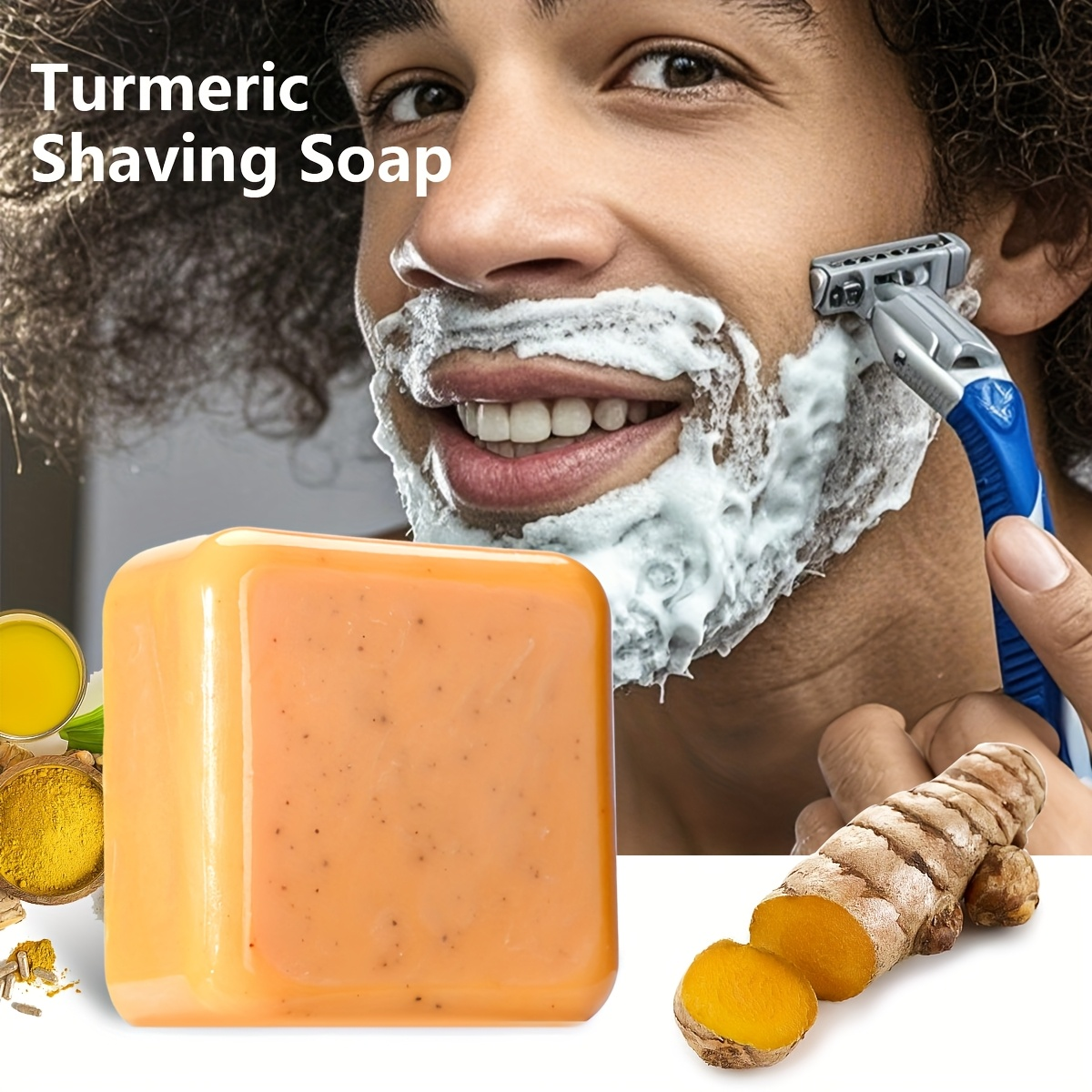 Vitamin C Powder - 70g Turmeric Shaving and Cleansing Soap