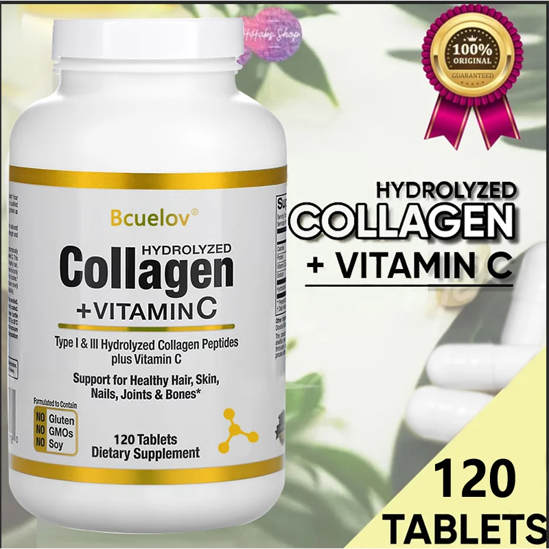 Vitamin C Powder - bcuelov Hydrolyzed Collagen Peptides - Nutritional