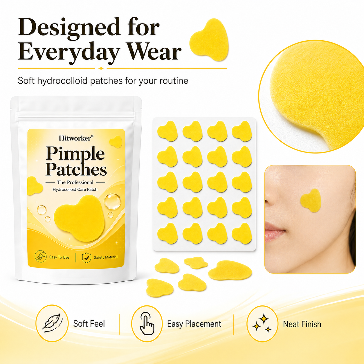 Skincare Routine - 40/100PCS Hydrocolloid Patch Set for Daily