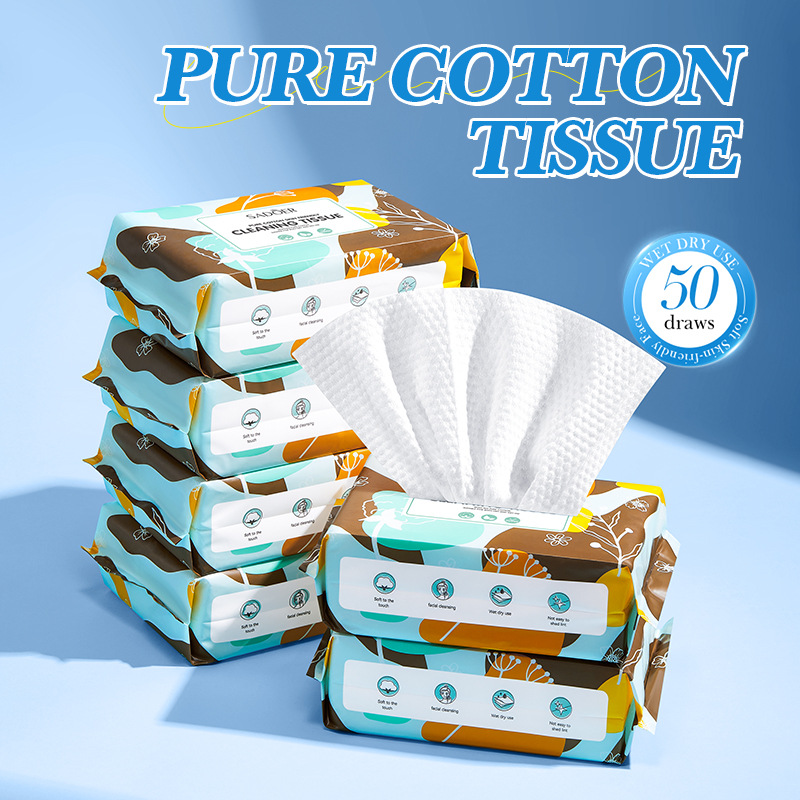 Skincare Routine - 50-Ply Cotton Face Wipes for Skin