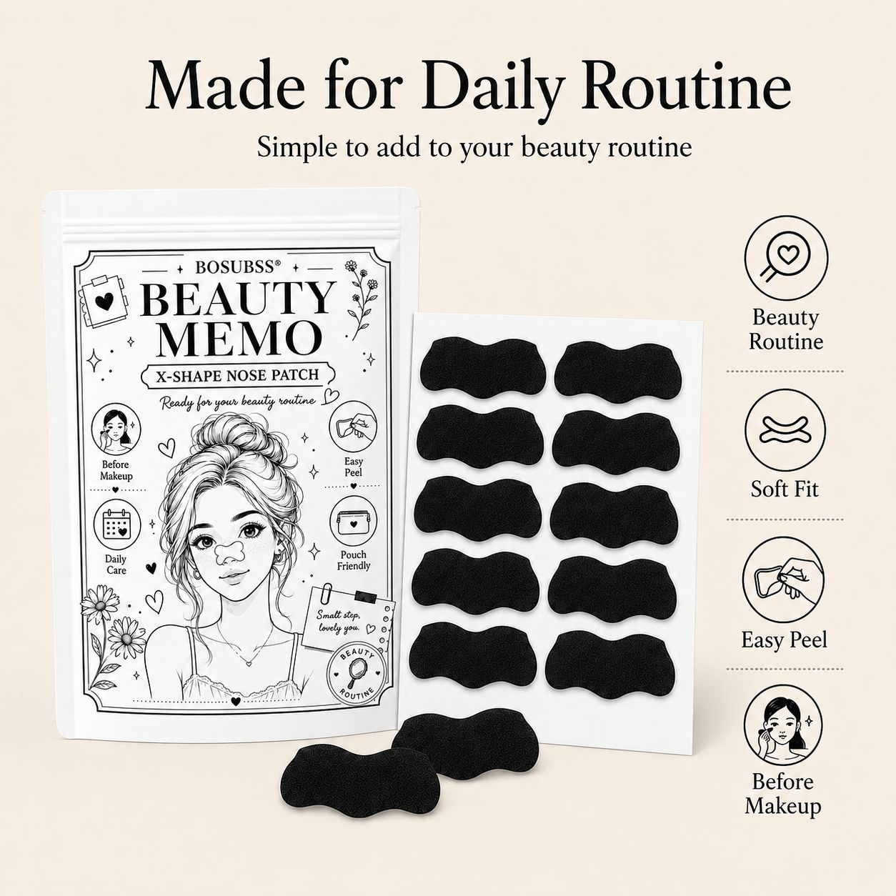 20/30Pcs Charcoal Nose Care St - Skincare Routine ulasan dan harga