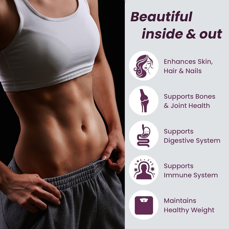 Multi collagen powder, types I - Vitamin C Powder ulasan dan harga