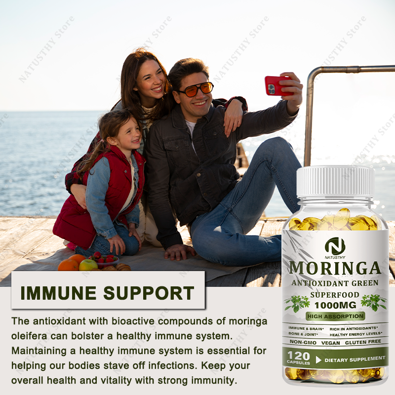 Moringa Organic 1000 mg - With - Vitamin C Powder ulasan dan harga