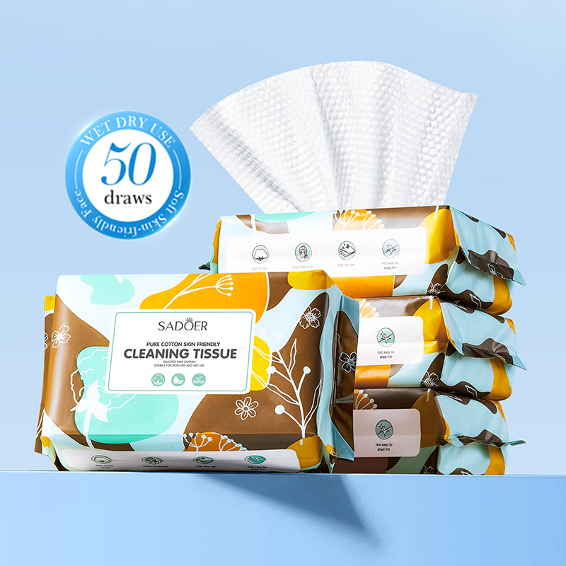 50-Ply Cotton Face Wipes for S - Skincare Routine ulasan dan harga