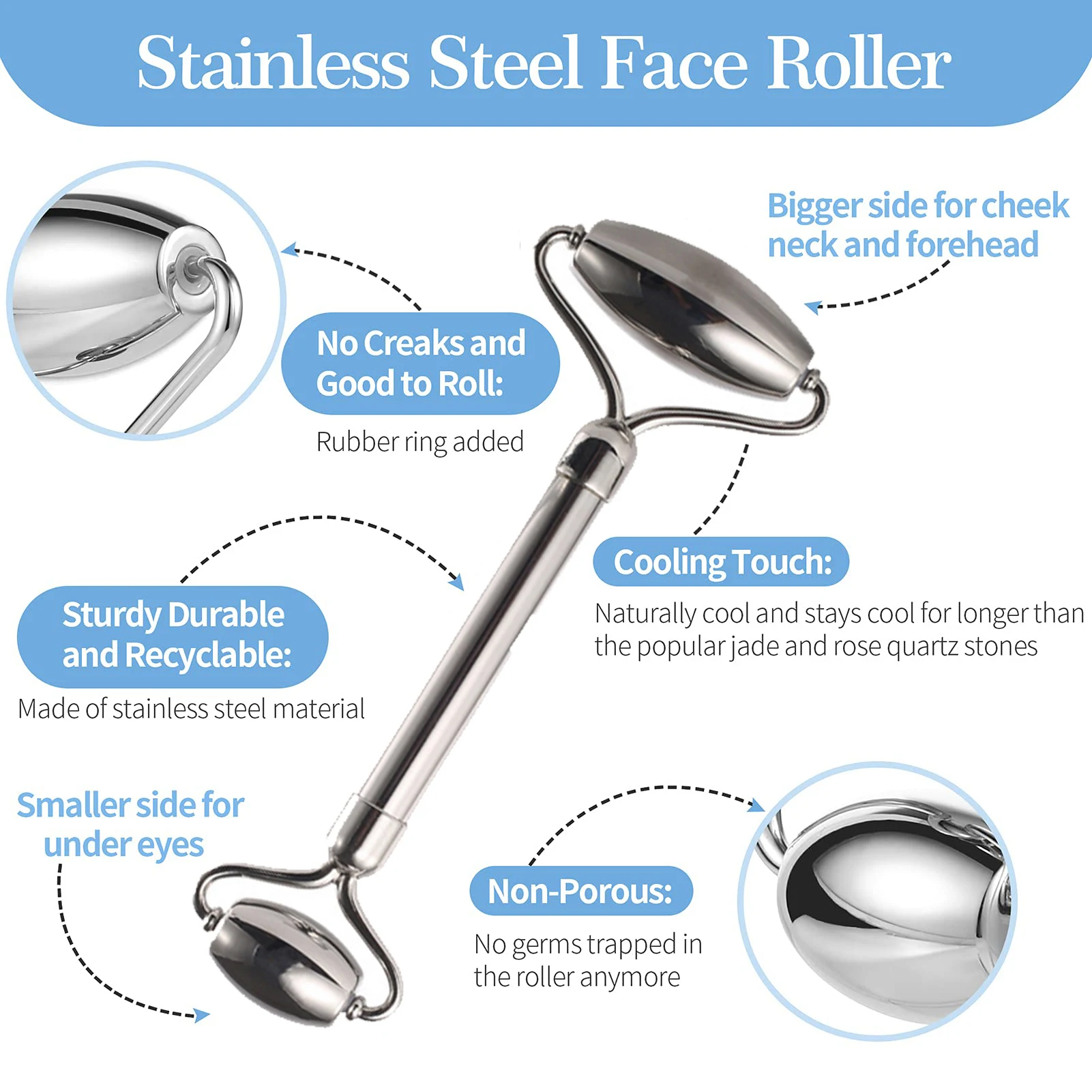 1/3 Piece Ice Face Roller Faci - Skincare Routine ulasan dan harga